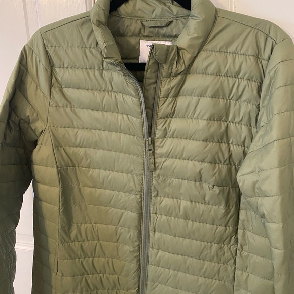 Old Navy Sage Green Puffer Coat - Picture 3 of 6